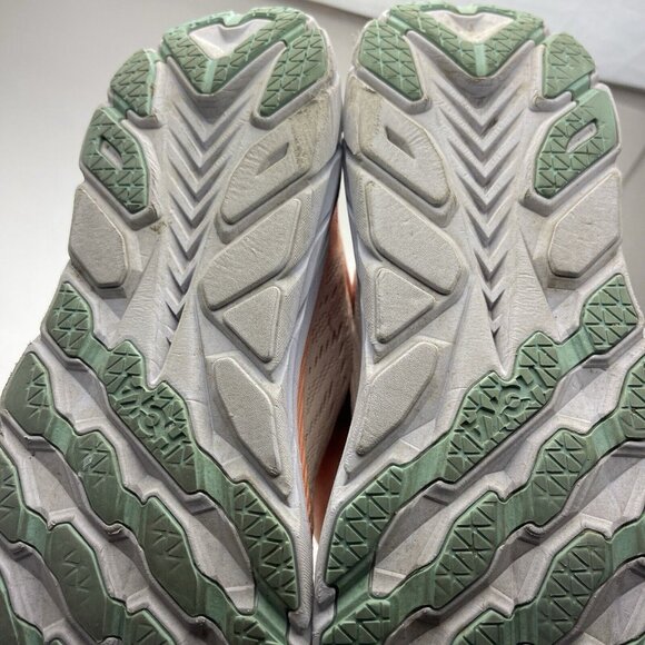 Hoka One One Peach and Gray Athletic Shoes - Picture 9 of 15